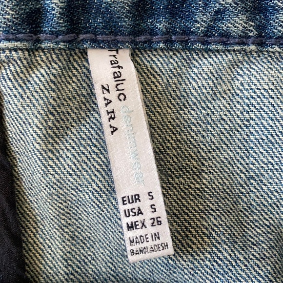 Zara denim frayed skirt - Picture 5 of 5